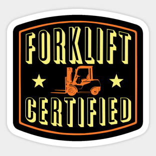 Forklift Certified Sticker